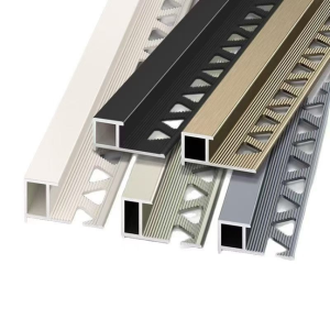 Aluminum alloy ceramic tile edge trim and corner protector, available in 8/10/12 mm sizes. Manufacturer & Supplier in China